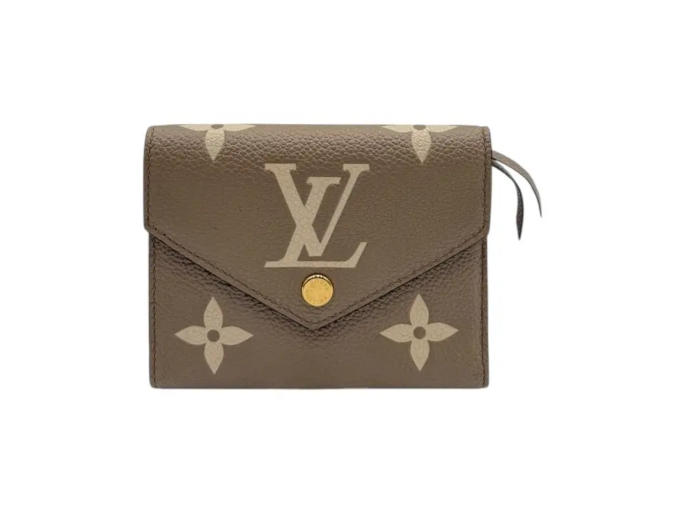 Pre-owned Leather Small Leather Goods LOUIS VUITTON VICTORINE WALLET TURTLE DOVE