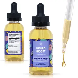 Neuro Boost Nootropic Drops - Focus, Energy & Mental Clarity with Alpha GPC, Huperzine A & L-Theanine (30 Days of Genius)