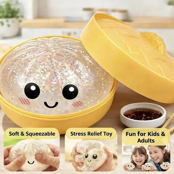 TPR Material Mini Dumpling Squishies Fidget Toy - Cute Steamer Box Packaging, Summer Vibe Kids' Stress Relief Gift for Party Bags & Festive Supplies TPR Material Mini Dumpling Squishies Fidget Toy - Cute Steamer Box Packaging, Summer Vibe Kids' Stress Relief Gift for Party Bags & Festive Supplies