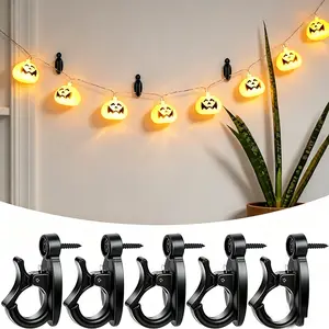 10pcs/20pcs Versatile Screw-in Hook for Hanging Lights, Plants, and Wind Chimes - Black