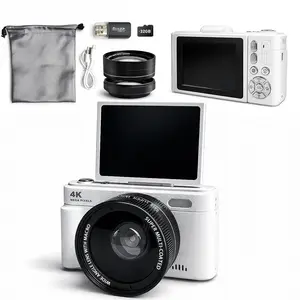 High-Definition Digital Camera with Auto Focus, Detachable Wide-Angle Lens, 18x Zoom, 32GB Storage, Ideal for Photography, Short Videos and Travel