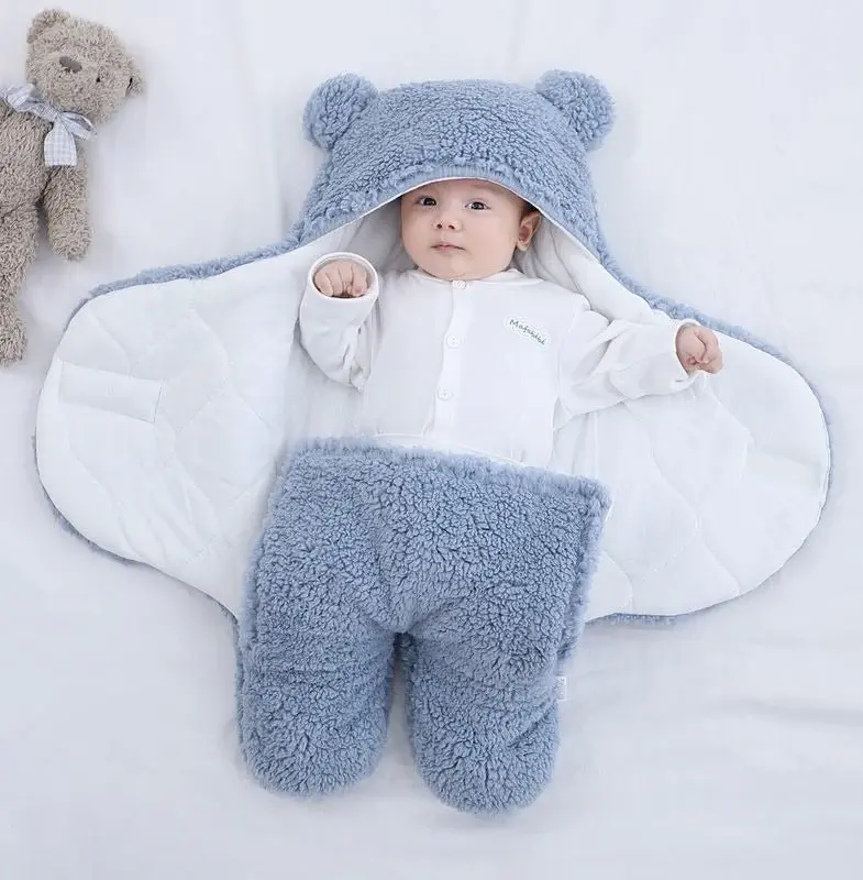 Cozy Bear Swaddle Blue