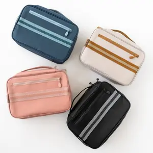 The Adaygo Cosmetic Travel Bag -Recycled Polyester, Easy Visibility, Spacious Design, Organizational Pockets,Water-Resistant, Durable Material, Perfect for Travel