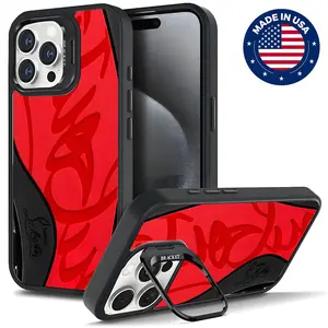 SUELA ROJA Aesthetic Design Pattern Casing For iphone 16 15 14 13 12 Plus Pro Max Flaunt Mobile Phone Case Hard TPU Tough Metal Lens Camera frame Film With Bracket Drop Protection ShockproofFashion Trend Anti-scratch Stylish Smartphone Cover