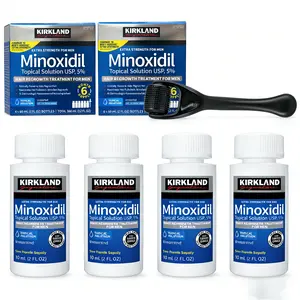3pcs Kirkland Signature 5%MinoxidilExtraStrengthHairRegrowth Treatment - Men'sUSPTopicalLiquidwithDropper,PeppermintCastorRosemaryBiotinHaircareFormula