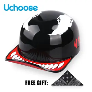 Motorcycle helmet, cruise half helmet, summer must-have, fashionable and cool, with a complimentary face towel harley