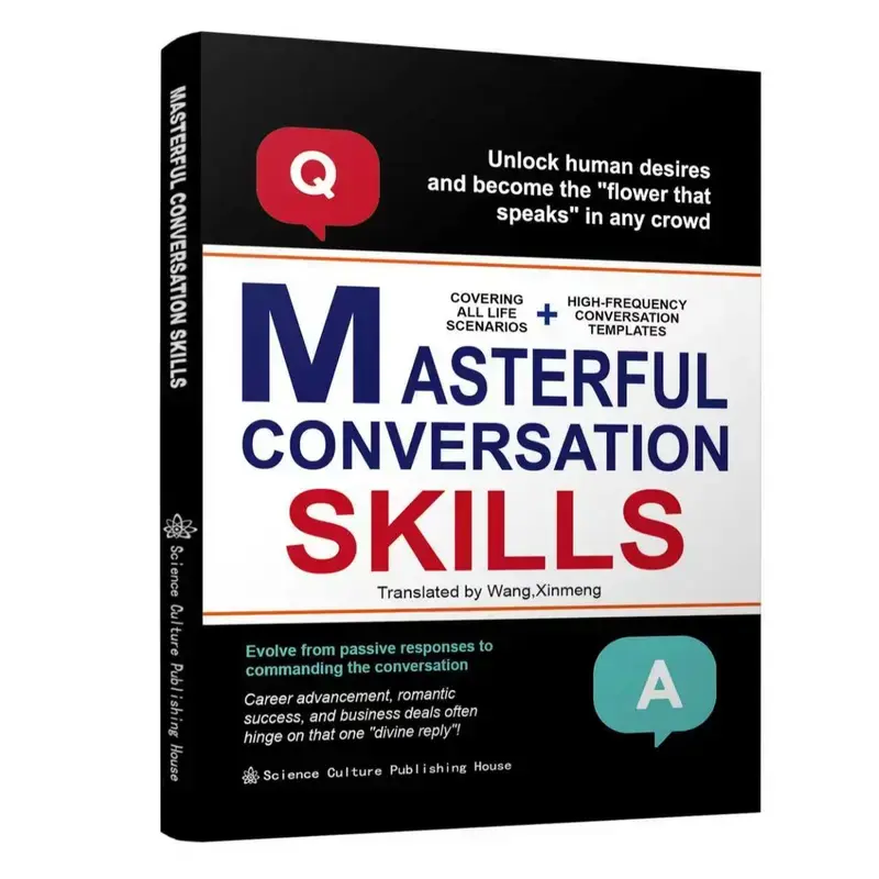 Career & Self-Help Hardcover English Book for Enthusiasts - 160 Pages, Master Conversation Skills Techniques, Classic Q&A, Social Eloquence Secrets to Connect, Talk with Impact and Enhance Interpersonal Skills