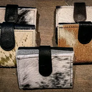 genuine cowhide trifold wallet