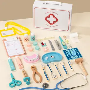 Kids Doctor Role Play Toy Set, 31-Piece Pretend Play Medical Kit with Stethoscope, Bandages & More, Educational Gift for Children