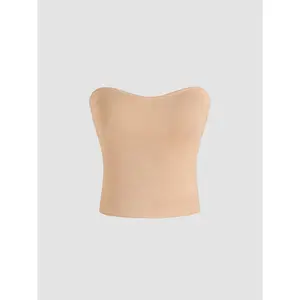 Cider [size 2-10] Solid Knit Tube Crop Top