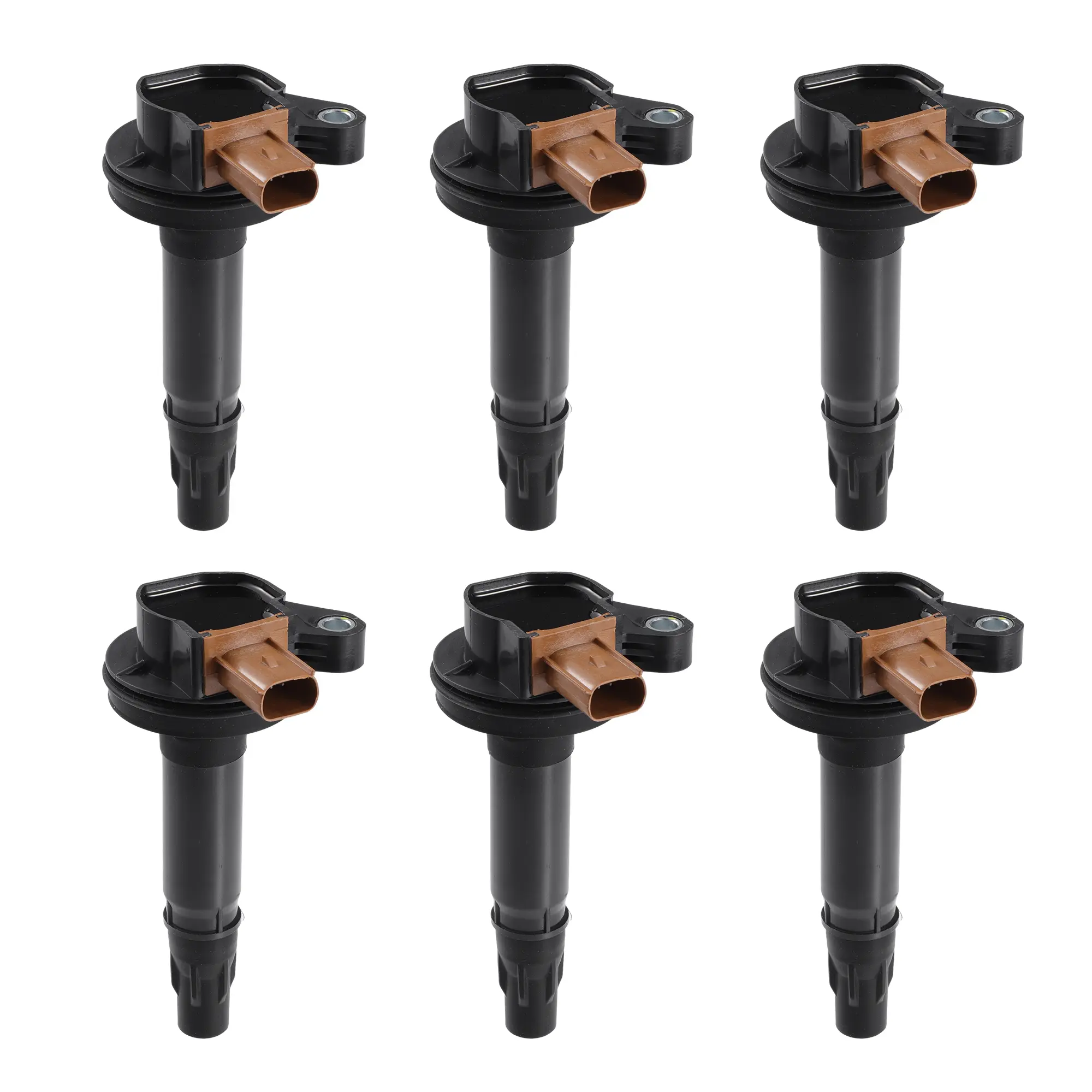 6pcs Ignition Coils Pack No.BL3Z-12029-C for Expedition V6 3.5L 2015-2017 Gray Metal