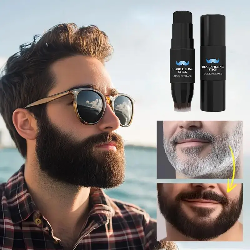 Disposable Mustache Dye Stick, Turns Into Fashion Expert in 3 Minutes, Available in , Allows You to Change Your Style, Smooth Consistency, Even Color Distribution, Gentle Formula, Less Likelihood of Allergy