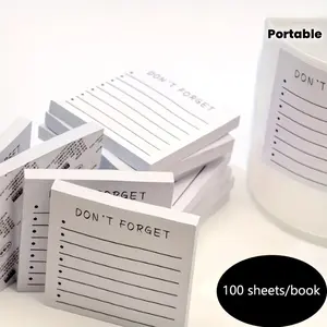 100 Sheets Self-Adhesive Sticky Notes, Reminder Learning Memo Pad, Portable Reading Log, Office Supplies, Ideal for Planning, Home, Office Use