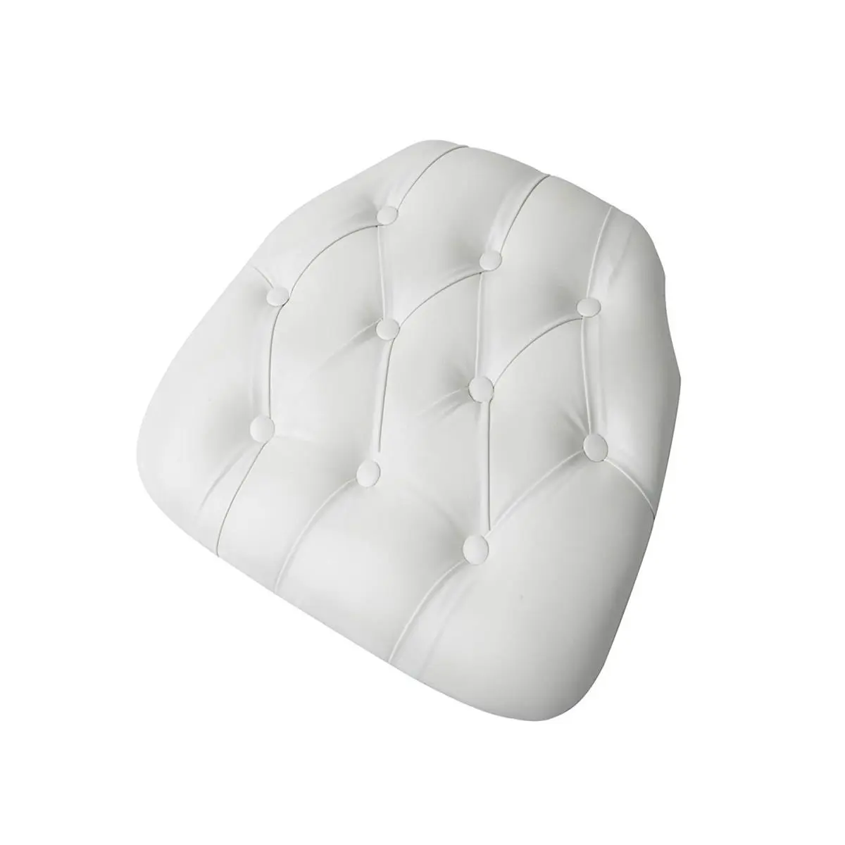 Commercial Seating Replaceable Vinyl Seat Cushions Set of 4 - Indoor & Outdoor White Tufted Pads, 2x16x16 in, CUP-V-Tufted-WH-WEB4, Outdoor Pads & Cushions, Replaceable Outdoor Pads & Cushions, Seat Cushion Outdoor Pads & Cushions