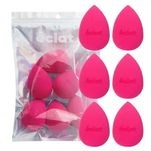 éclat Beauty Blender Makeup Sponge Set - 6pcs Super Soft & Bouncy Applicator