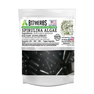 Pure Spirulina Algae Veggie Capsules | Superfood | 100 pcs.