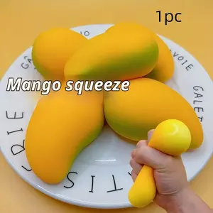 Realistic Mango Squeeze Toy, Single Piece, Creative Food Stress Relief, Squeeze Decompression Toy, Party Gag Gift, Popularity Guaranteed