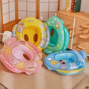 Inflatable Pool Float, 1 Count Cute Cartoon Pattern Swimming Ring, Swimming Float for Kids, Water Toy for Summer Pool Game, Beach Toy, Inflatable Pool Floaters