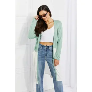 Until You Came: Color Block Duster Cardigan