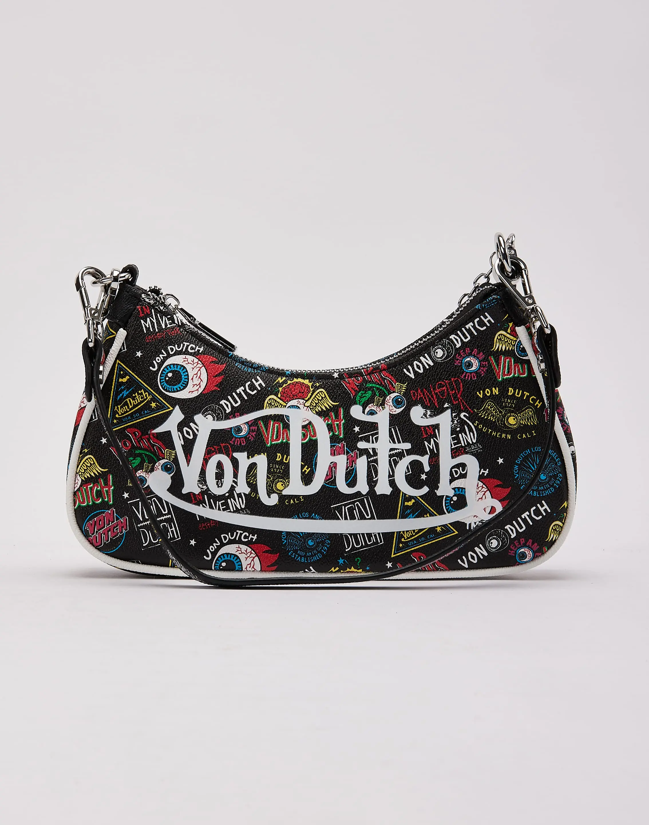 Womens Von Dutch Multi-Logo Shoulder Bag