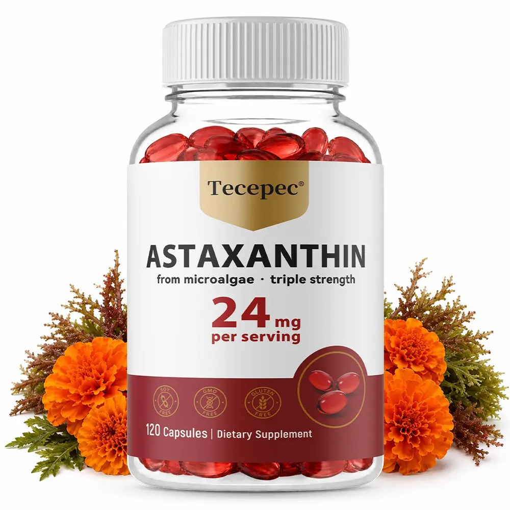 Tecepec Triple Strength Astaxanthin 24mg - Eye Health Supplement with Lutein & Zeaxanthin for Screen Comfort