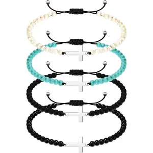 16 count  Bracelets Bulk for Women Men  Christian  Adjustable String Nylon Rope Braided Matching Bracelet for Baptism BFF Lucky Gifts