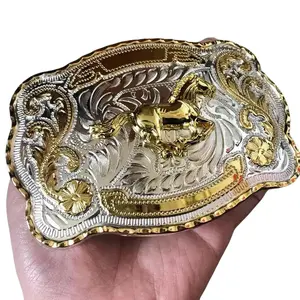 40mm Rock Bull Ride Rodeo Long Huge Big Cowboy Texas Western Shine Belt Buckle