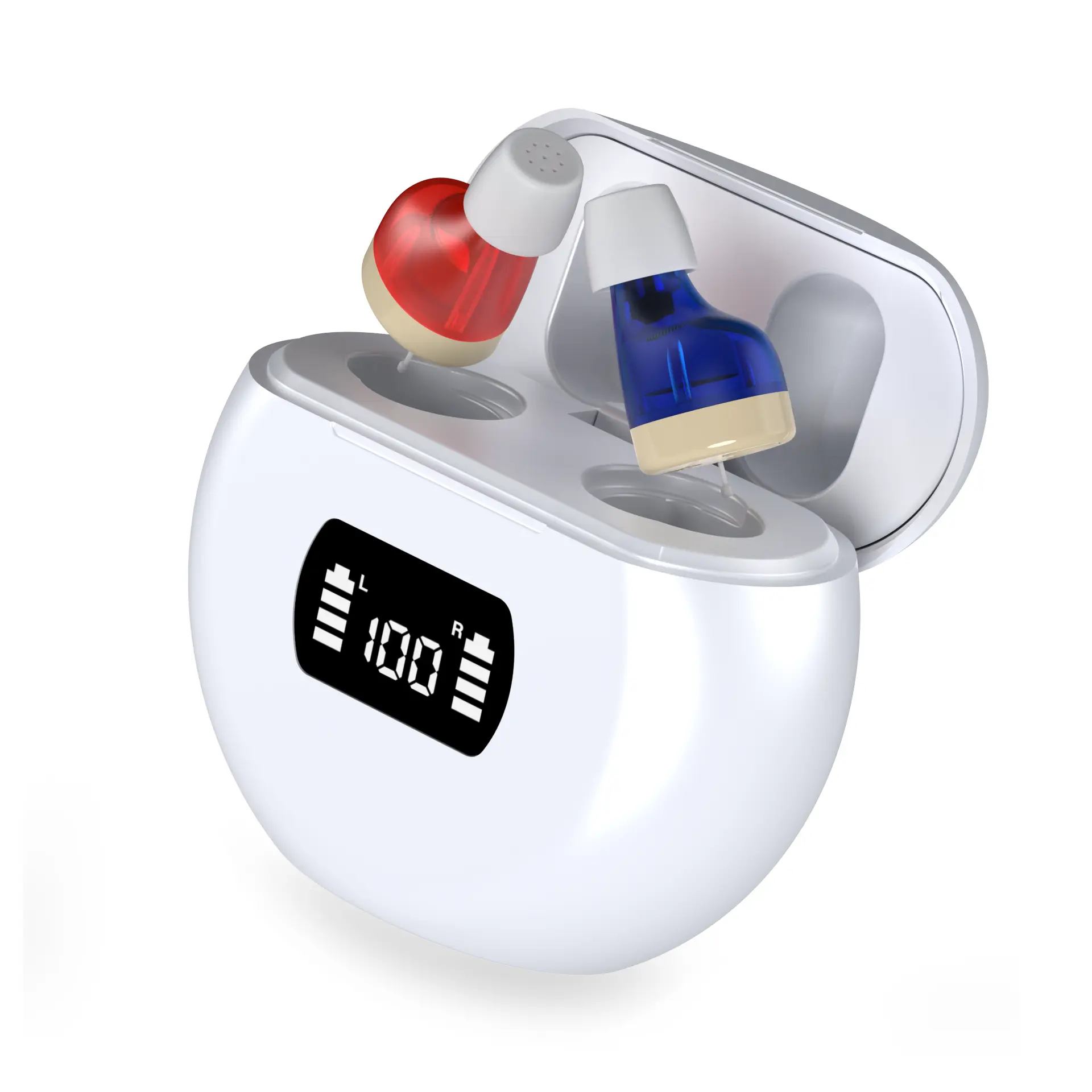 Hearing Aids for Seniors Rechargeable Hearing Amplifiers for Adults, Volume Adjustment All-Day Comfort Crystal Clear Sound, Portable Charging Case
