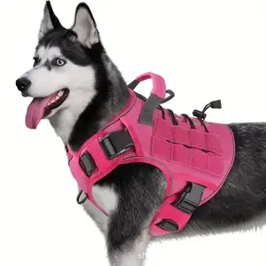 Tactical Dog Harness for Large Breed Dogs Military Grade Outdoor Vest Waterproof Reflective Pet Gear for German Shepherd