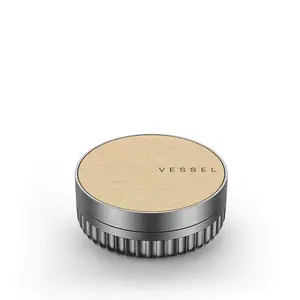 VESSEL Mill Precision Aluminum Spice Grinder - 3-Piece Modular Kitchen Mill with Real Wood Inlay & Magnetic Seal