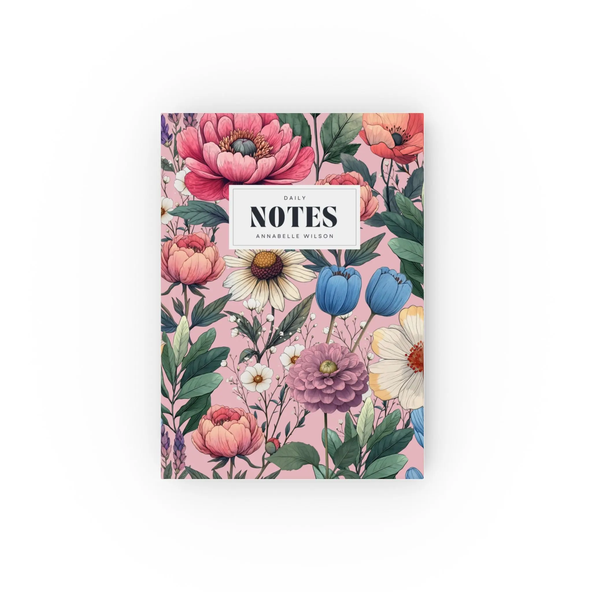 Personalized Floral Journal - Customizable Design with Unique Floral Elements, Ideal for Writing and Reflection