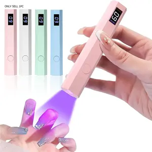 Portable Rechargeable LED Nail Lamp, Led Manicure Lamp, Nail Polish Curing Light with Digital Display and 2 Timer Settings, Personal Nail Care Lamp for Home and Salon Use, LED Nail Light