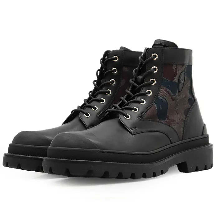 Pre-owned Dior Others Small Leather Goods x Peter Doig Explorer Boots Leather Jacquard Boots