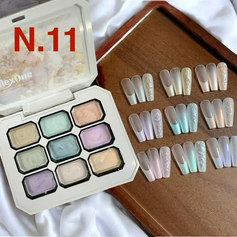 FlexOne 9 watercolor Pat Pat Ombre Gel Set palette or Nail Art ombre gel nail gel painting thick gel