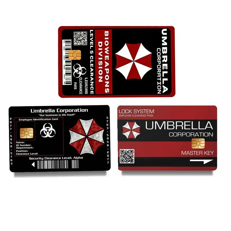 Security Clearance Card Skin | Red & Black Access Card Design | Chip Compatible Debit & Credit Card Vinyl Cover