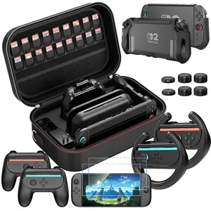 Switch 2 Case for Nintendo Switch 2(2025),Portable Hard Shell Full Protection Carrying Travel Case with 18 Game Cards,Great Gift for Christmas,Brithday