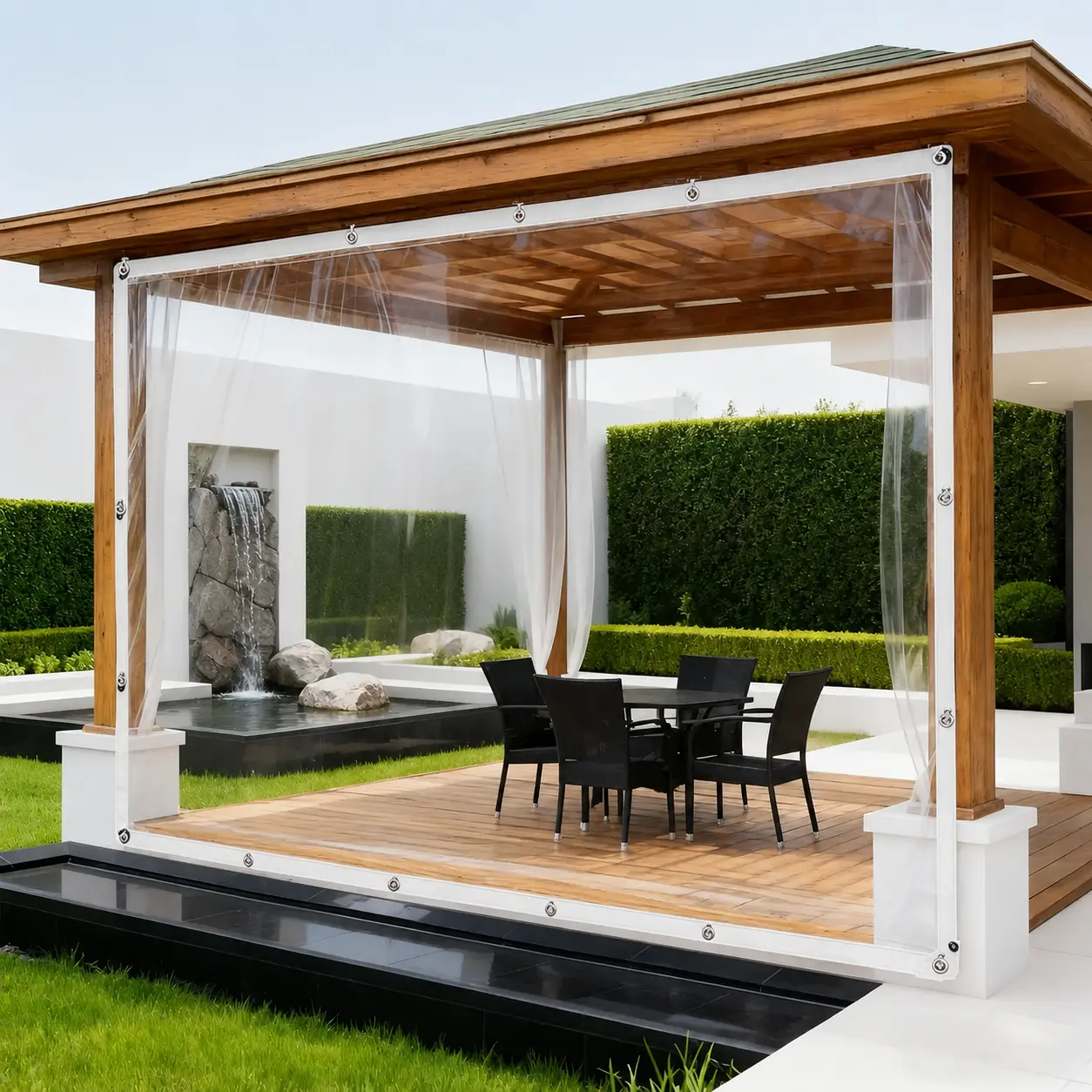 【Stock Up】10x13FT Waterproof Rain Tarp, Larger Size Double-Stitched Tarp for US Homes to Protect Outdoor —balconies, roofs, swimming pools, farms, flower pots, garages, warehouses, shopping malls, parks, restaurants, pavilions and courtyards