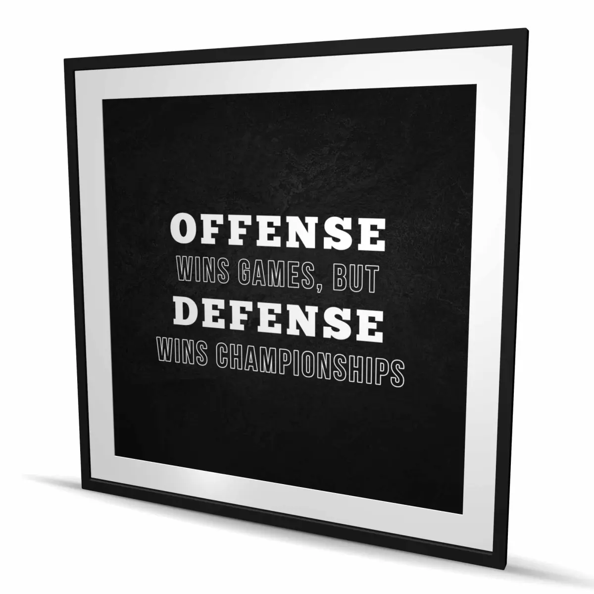 Begin Home Decor C1FM4848C7PWTN 48 x 48 in. Offense Wins Games - Man Cave Framed Print Wall Art - Home Decor