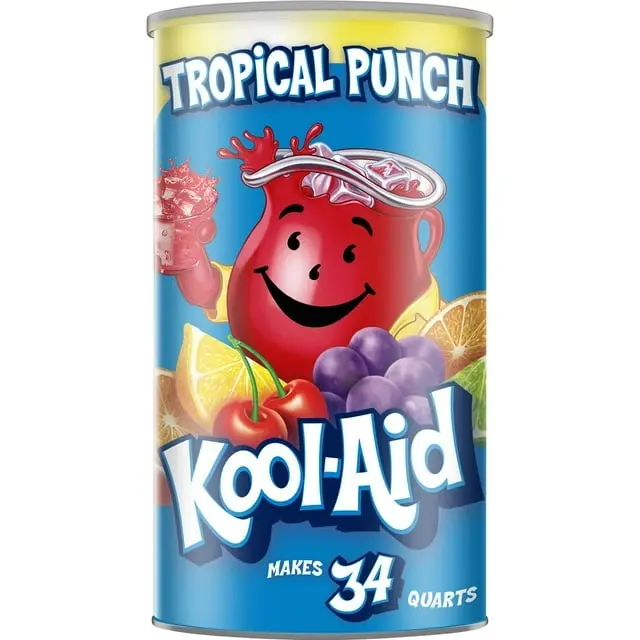 Kool-Aid Sweetened Tropical Punch Powdered Drink Mix, 82.5 oz – Refreshing Fruit-Flavored Beverage Mix for Family Gatherings and Everyday Enjoyment