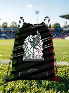 1 pc Mexico Football Kawaii Drawstring Bags Sports Shoe Clothes Storage Multi-function Teen Portable Rucksack Pouch Match Day Essentials