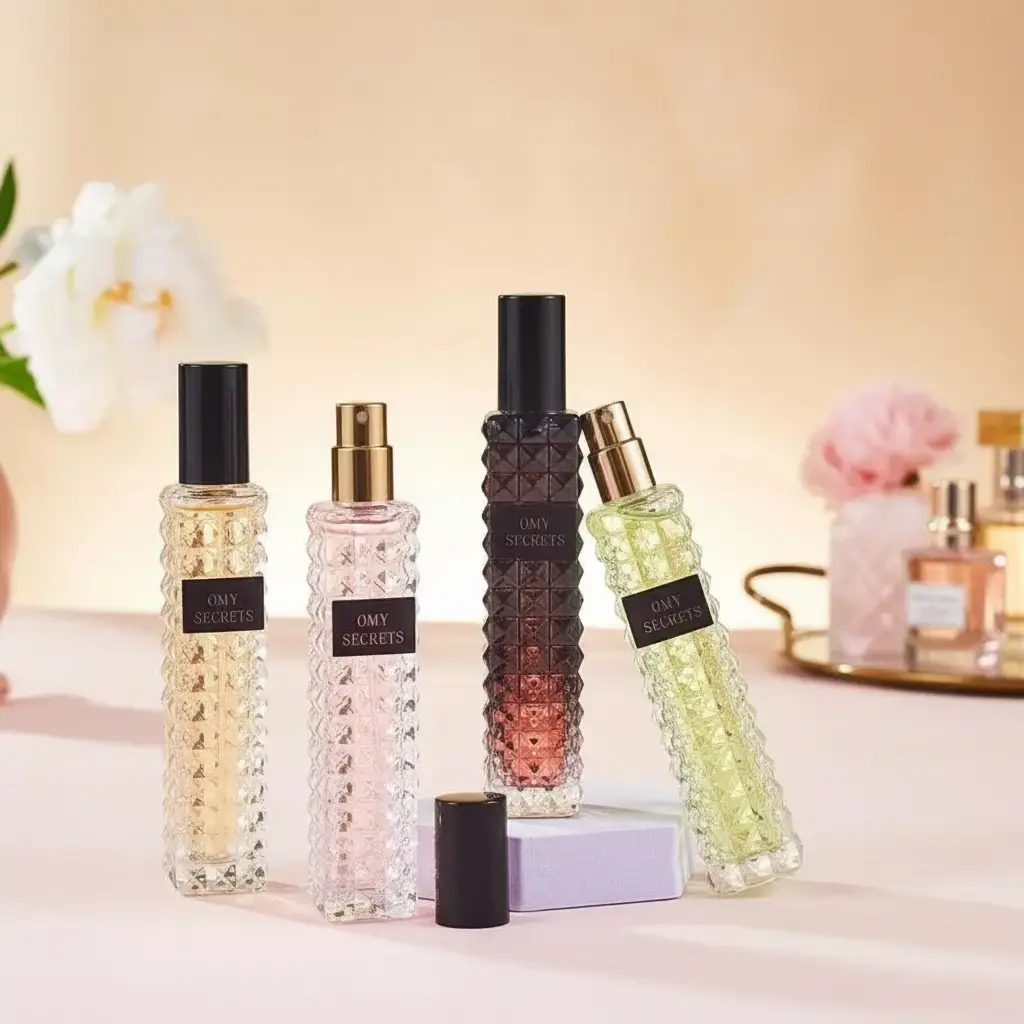 Women's Fruity Floral Perfume 4-Piece Multi-Pack Gift Box Set - Long Lasting Perfumes for Women with Encounter, Pink Golden Bamboo Rhythm, Beautiful Life Scents, Ideal for Dates, Women Perfumes
