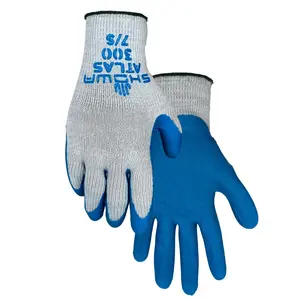 STAG Strong Work Gloves, Latex Material Blue Palm Gloves with Dexterity, High Grip, Cut Resistance (6 Pairs, 80 Total), Cut Resistant