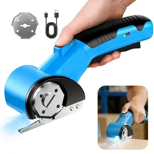 Cordless Cardboard Cutter, 3.6V 2000mAh Electric Scissors Cardboard Cutter with 3 Titanium Blades, Rechargeable Box Cutter Fabric Scissors Rotary Cutter for Cardboard,Leather