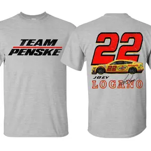 Joey Logano 22 NASCAR T-Shirt, Vintage Team Penske Racing Graphic Tee for Men and Women, Shell Pennzoil Stock Car Shirt, Distressed Motorsport Fan Apparel, Trendy Unisex Streetwear