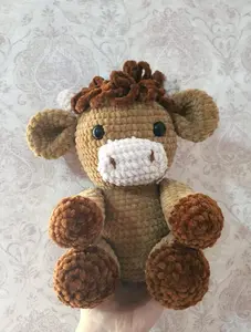 Crochet the Highland Cow Crochet Amigurumi | Amigurumi Highland Cow | Cow Animal Plush Toy | Amigurumi