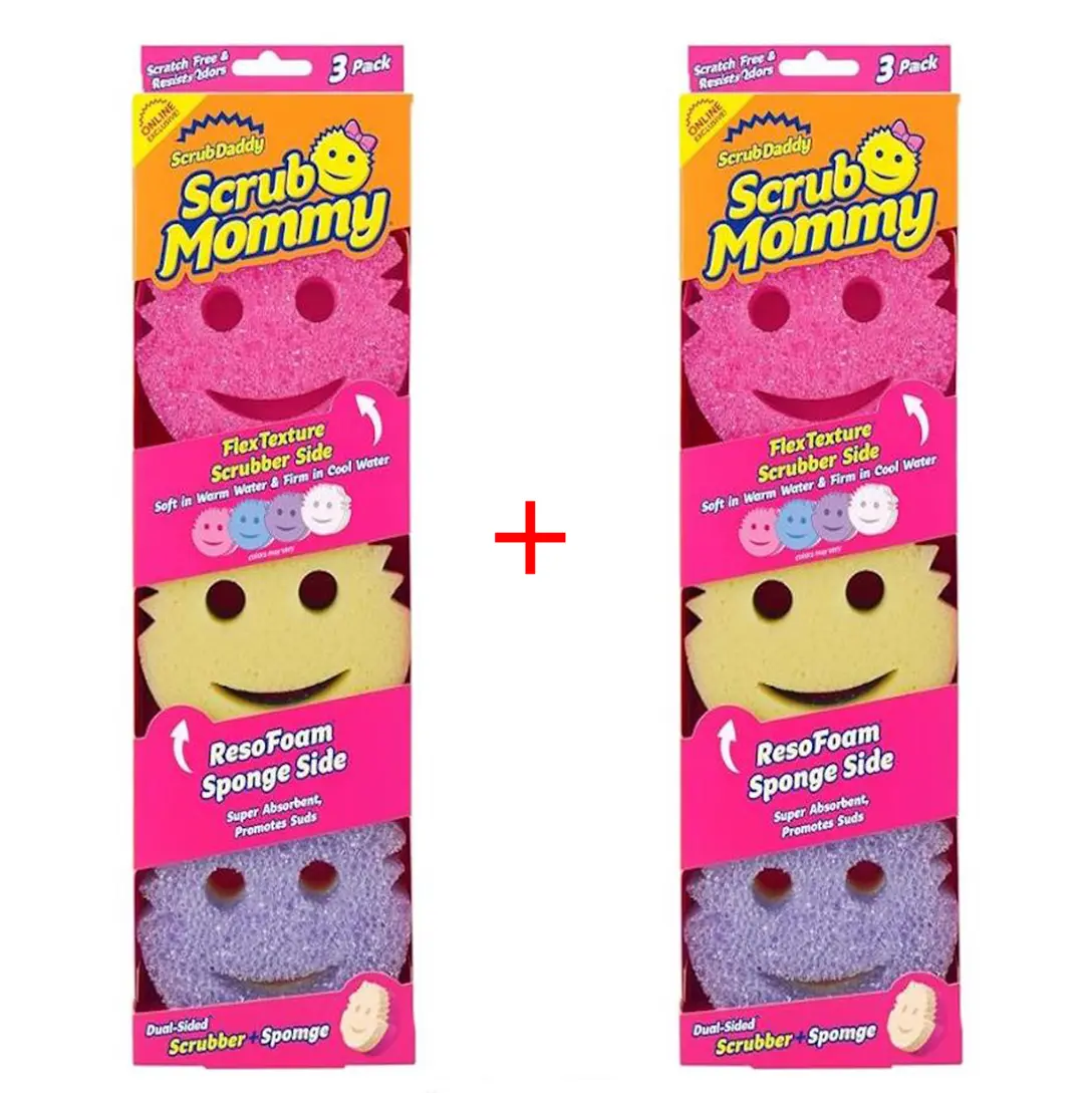 Scrub Mommy Kitchen Sponges - Dual-Sided Dish Sponges for Scrubbing - Non-Scratch Cleaning Sponges for Washing Dishes, Bathroom & Multi-Surface Cleaning - Online Exclusive (3 Count)