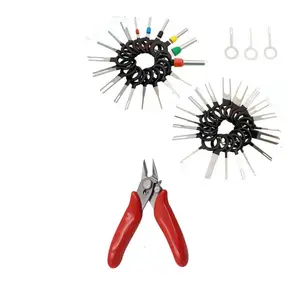 Plastic Electronic Wire Cutting Pliers Set, 41-Piece Terminal Removal Tool Kit for Wire Harness, Precision Diagonal Cutting Pliers