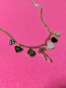 Every Girls Favorite Checkered Charm Necklace