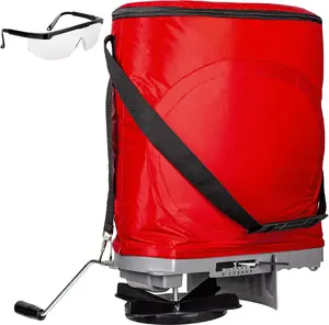 Walensee Handheld 25lb Bag Seed Spreader with Aluminum Gears, Frame Support, Flow Control, Rear Baffle, Adjustable Shoulder Strap & Goggles – Garden, Lawn Specialty Garden Tool