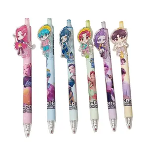 New cartoon acrylic patch pen press neutral pen high-quality black 0.5 water brush question pen student stationery